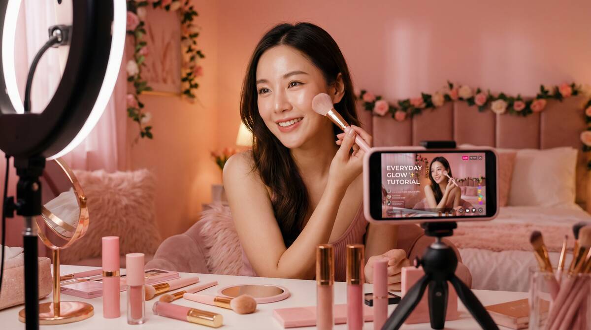 黄色仓库美妆视频教程